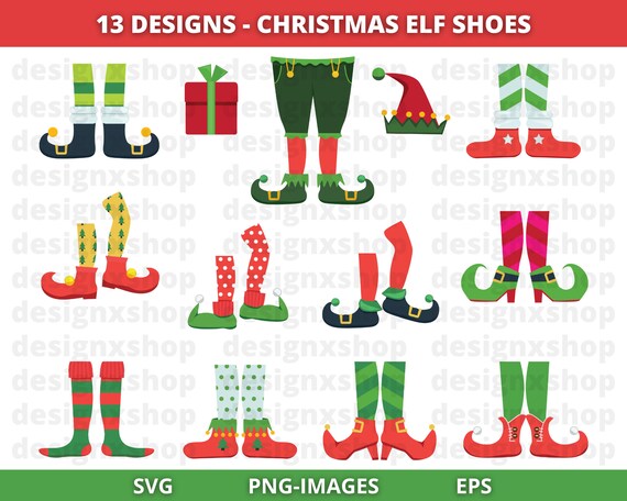 Elf SVG files, Christmas svg files, Elf shoes svg, Elf png, Elf shirt svg, Elf hat svg files for cricut, Christmas clipart, Christmas png