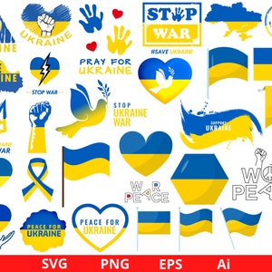 Ich stehe mit der Ukraine SVG, Ukraine SVG und PNG, Ukraine Clipart, Wir stehen mit Ukraine, Ukraine Bundle, Ukrainisch, Instant Download Datei