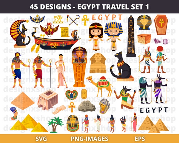 Egypt Clipart, Ancient Egypt Clipart, Travel Clipart, Africa digital design, Historical, Egyptian Clipart, Ancient civilization Clipart