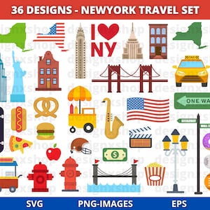 New York Clipart, USA Clipart, Amerika Clipart, NYC Clipart, Manhattan & Brooklyn, Land Clipart, Reise Clipart, Hollywood Clipart Dateien