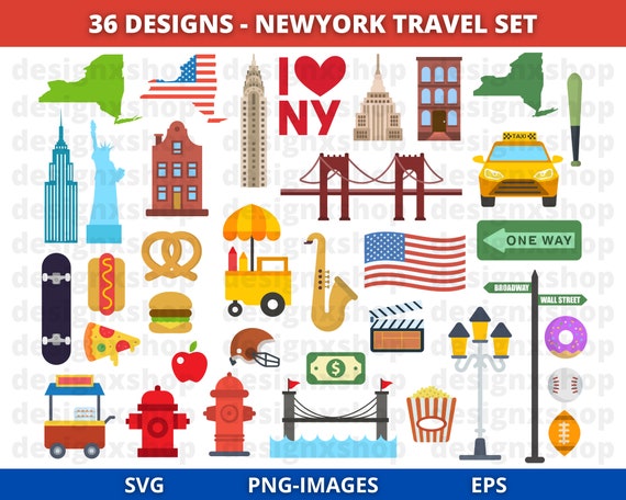 New York Clipart, USA Clipart, America Clipart, NYC clipart, Manhattan & Brooklyn, Country Clipart, Travel clipart, Hollywood clipart Files