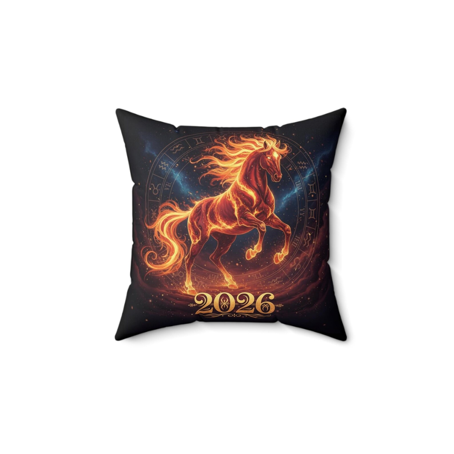 2026 Fire Horse Zodiac PNG | Year of the Horse Astrology Art | Flaming ...