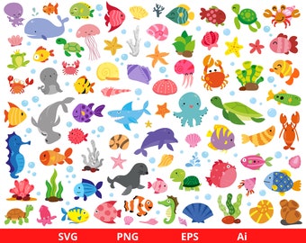 Ocean Animal Clipart Sea Animals Clipart Sea Life Clipart - Etsy Ocean Animal Clipart Sea Animals Clipart Sea Life Clipart - Etsy