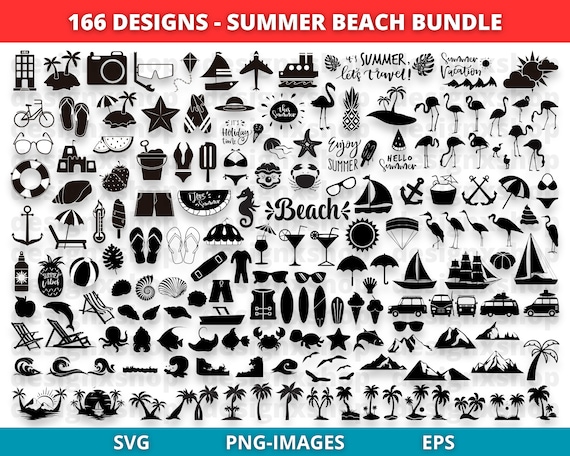 Summer SVG Bundle, Summer Svg, Beach Svg, Summertime Svg, Vacation Svg, Beach Clipart, Beach Life Svg, Summer Cut Files