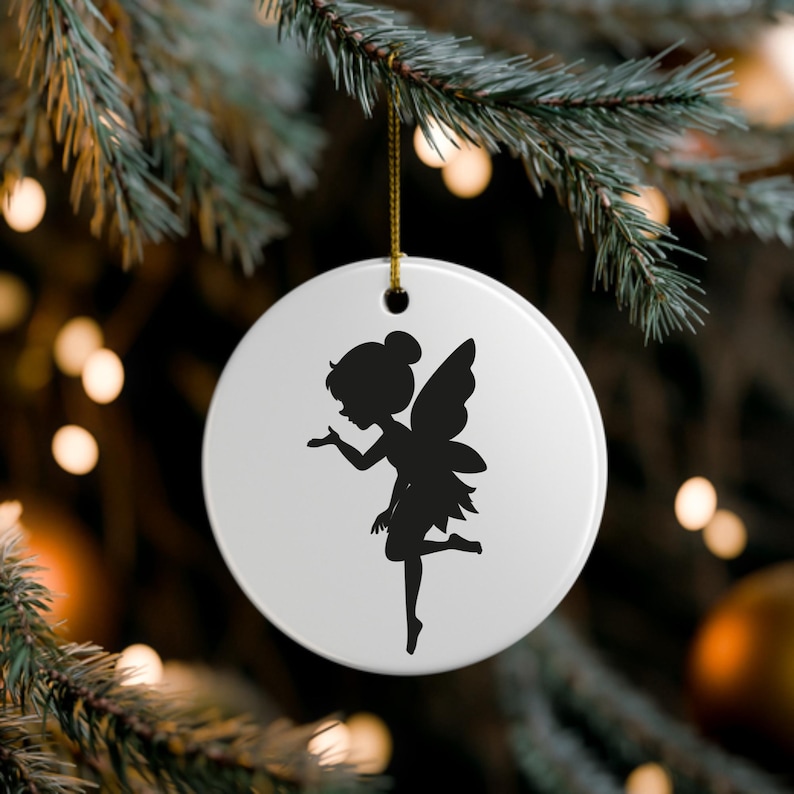 Sylwetka wróżki w formacie SVG | Uroczy plik SVG z wróżką do Cricut | Wróżka w formacie PNG, Dxf, Eps, Pdf, Jpg | Clipart z dziewczyną z fantazji | Użytek komercyjny zdjęcie 8