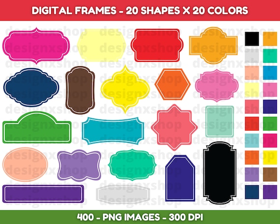 Frame clipart, Digital frames clip art, colorful frames, pastel frames clipart, borders clip art, clipart frame, clipart border, download