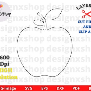 Apple Svg | Apple Clipart | Teacher Svg | School Svg | Apple monogram svg | Back to School svg | Cricut Silhouette Cut files | Digital File