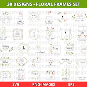 Moldura de flores clipart, floricultura, clipart de guirlanda, clipart de moldura, Guirlanda floral, clipart de casamento, Loja de flores, Cartão de felicitações, SVG e PNG