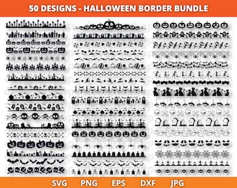 Halloween Borders SVG, Spooky Spiderweb Border, Halloween Divider Svg, Halloween Svg, Halloween Border Clipart, SVG files for cricut