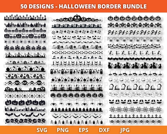 Halloween Borders SVG, Spooky Spiderweb Border, Halloween Divider Svg, Halloween Svg, Halloween Border Clipart, SVG files for cricut