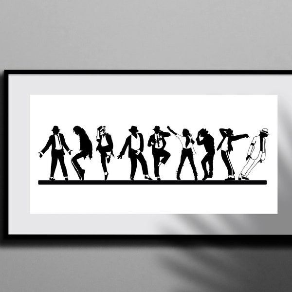 Michael Jackson wall art, Michael Jackson svg, MJ Style, MJ Dance SVG, Studio Décor Wall Art, Instant Download