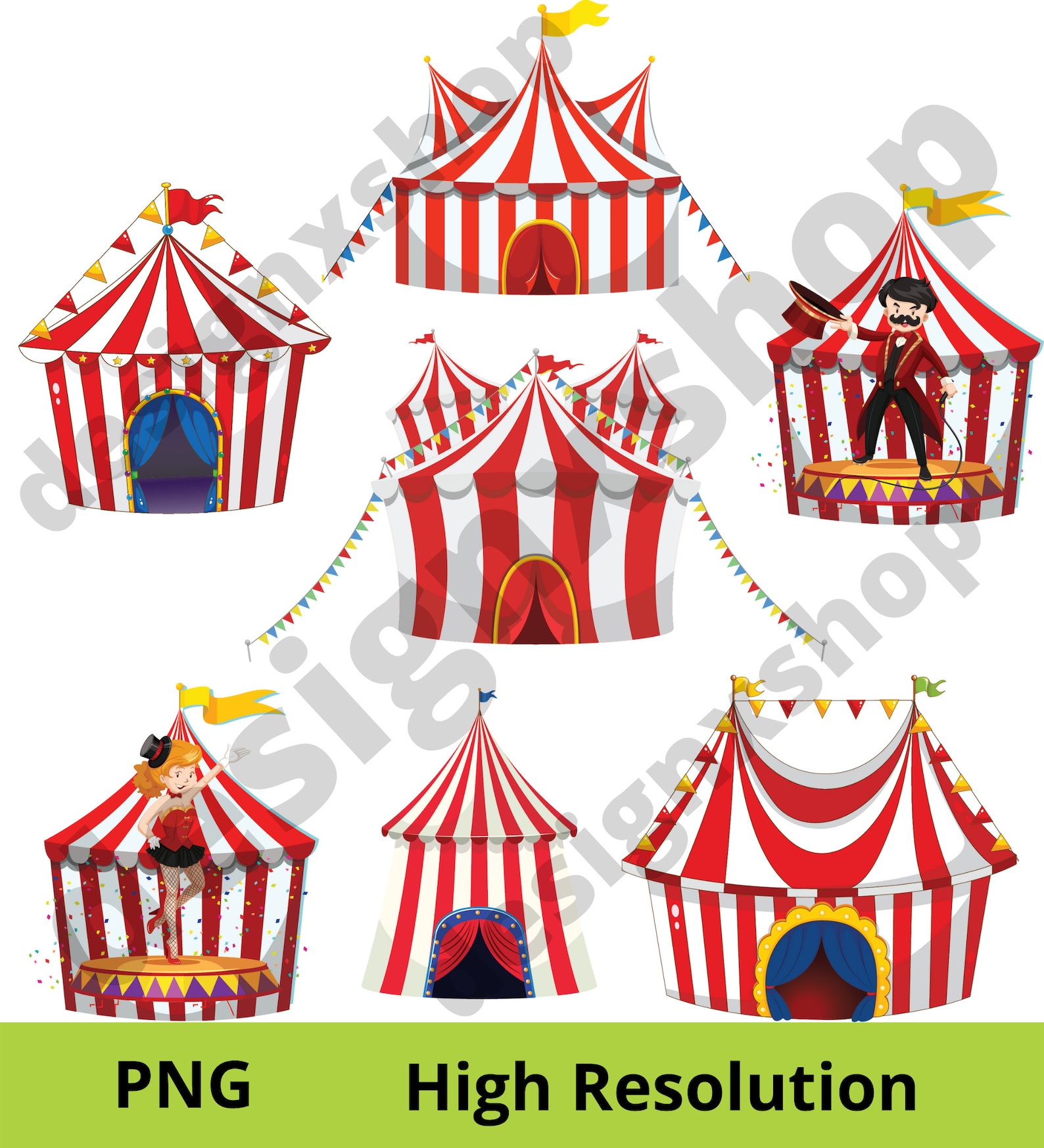 Circus Clipart Circus Printable Circus PNG and SVG - Etsy