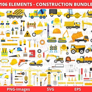 Construction Clipart, construction svg, construction vehicles, vehicles clipart, Construction SVG Mega Bundle, dumb truck, Digital Download