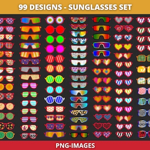 Imágenes prediseñadas de gafas de sol, imágenes prediseñadas de gafas arcoíris, imágenes prediseñadas de gafas, imágenes prediseñadas de verano, imágenes prediseñadas de fiesta, imágenes prediseñadas de accesorios, descarga digital de imágenes PNG