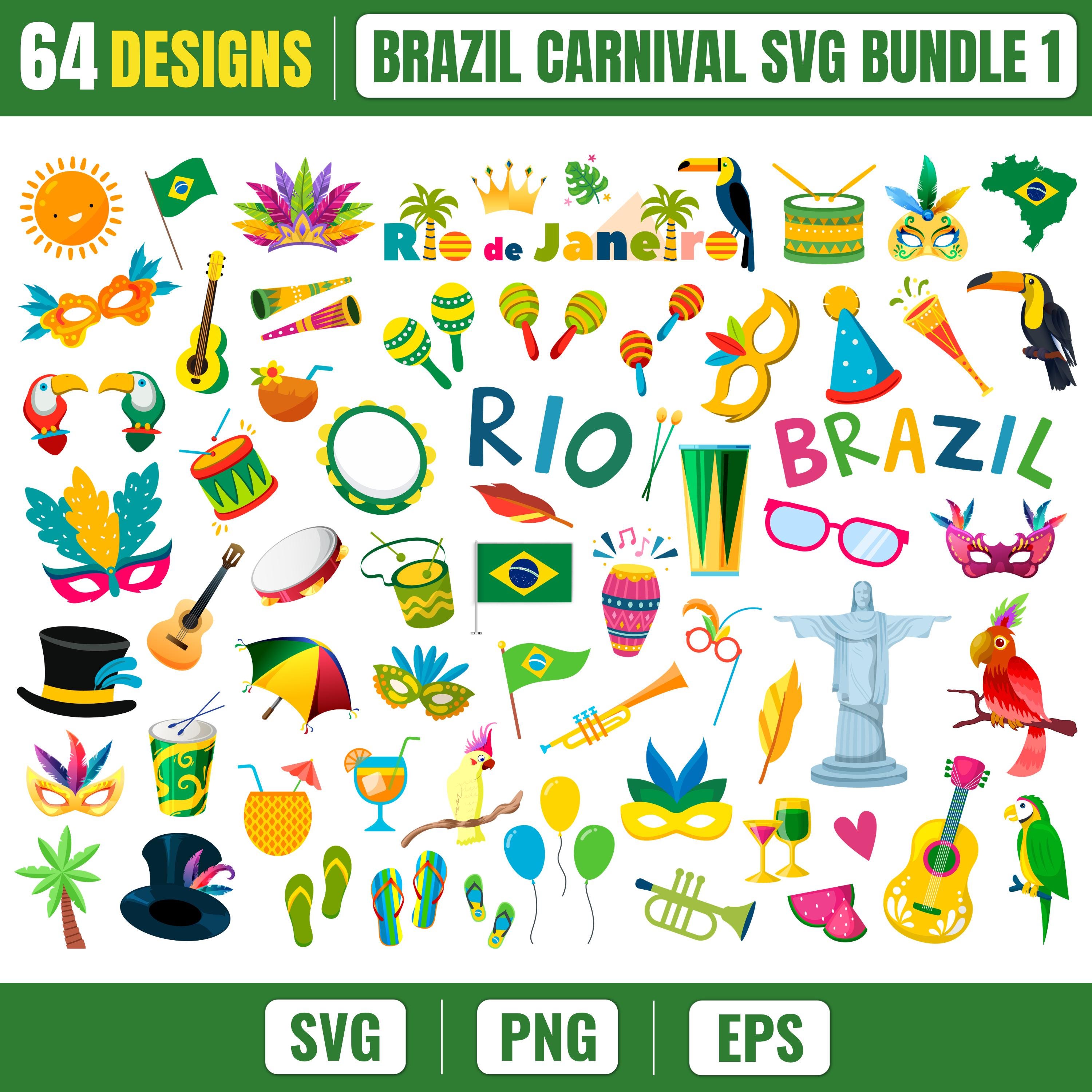 ブラジルのカーニバルSVGバンドル｜リオデジャネイロのカーニバル