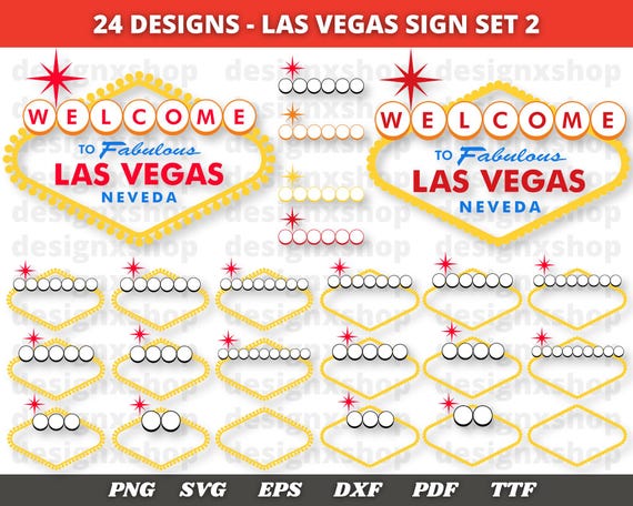 Las Vegas sign blank, Cutting Files Svg, Las Vegas Svg, Welcome Sign Clipart, Png, Welcome Sign Svg, Digital Graphic Design Instant Download
