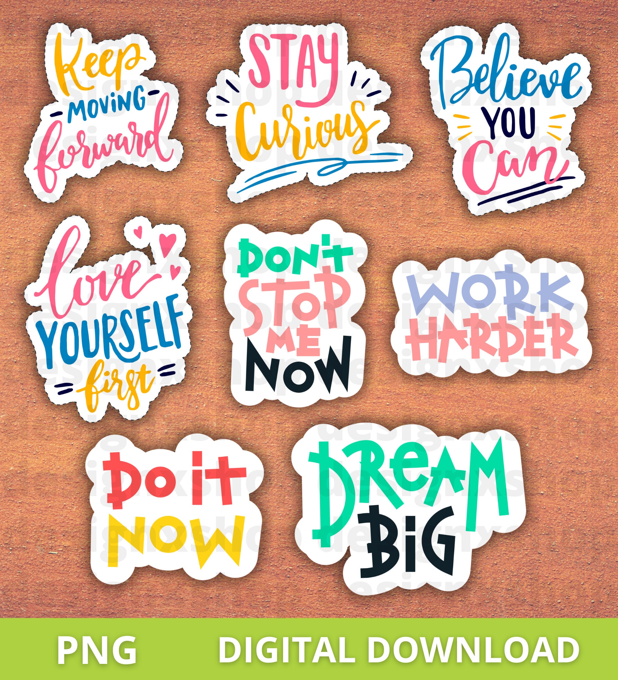 Inspirational Svg, Digital Stickers Bundle, Mental Health Png ...