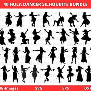 Hula Dancer Svg, Hawaiian Girl Svg, Hawaii clipart, dancer svg, Hula svg, SVG, eps, dxf, png
