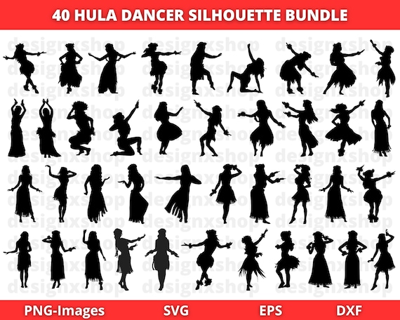 Hula Dancer Svg, Hawaiian Girl Svg, Hawaii clipart, dancer svg, Hula svg, SVG, eps, dxf, png