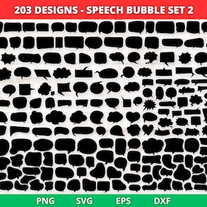 Sprechblase SVG-Bundle, Sprechblase Umriss SVG, Bubble Rahmen SVG, Sprechblase SVG, Sprechblasen Clipart, Cricut SVG Schneidedateien