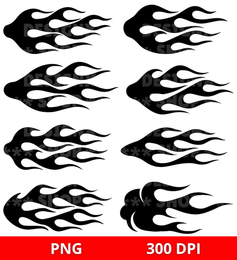 Generic Racing Flames Racing Flames SVG Bundle - Instant Digital Download - Svg, Png, Dxf ...