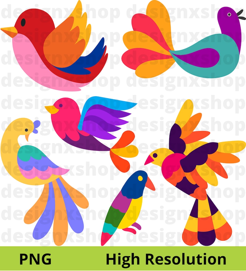 Mexican Otomi Clipart, Otomi clipart, Mexico clipart, Colorful Mexican Flowers, Floral clipart, Cinco de Mayo, Fiesta clipart, Digital Files image 6