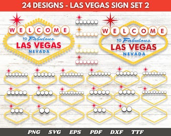 Las Vegas sign blank, Cutting Files Svg, Las Vegas Svg, Welcome Sign Clipart, Png, Welcome Sign Svg, Digital Graphic Design Instant Download