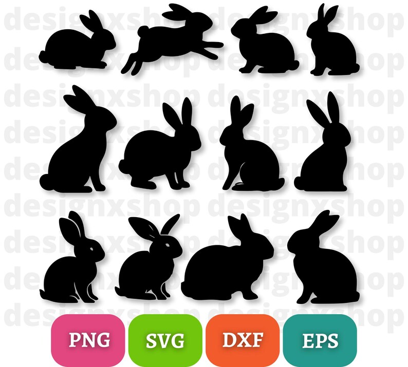 Bunny SVG Bundle: 75 Easter Rabbit Cut Files (digital Download) - Etsy