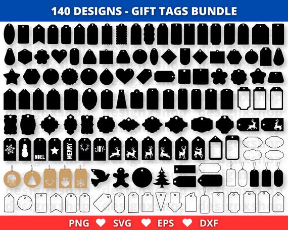 Tags Svg, Tag Svg Bundle, Christmas Tags Svg, Gift Tags Svg, Price Tag Svg, Label Svg, Decorative Tag Svg, Silhouette, Cut Files For Cricut