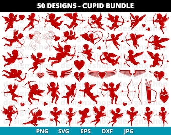 Cupid SVG Bundle: Valentine's Day Clipart (Digital Download)
