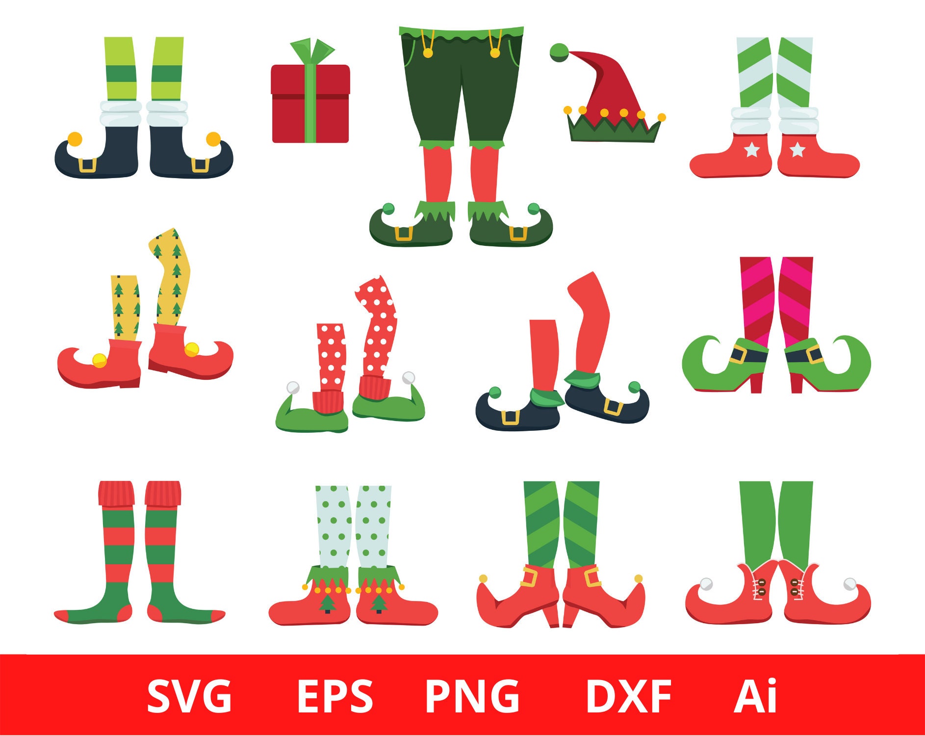 Elf SVG Files Christmas Svg Files Elf Shoes Svg Elf Png - Etsy