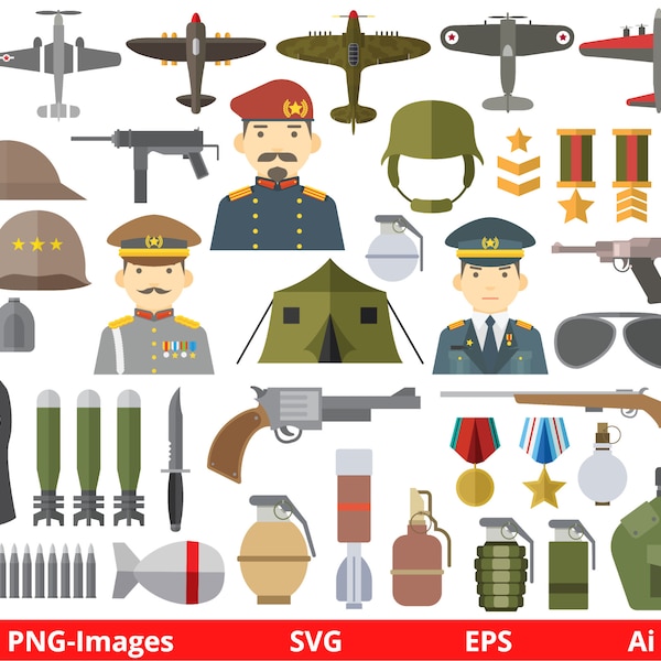 World War clipart, WW2 svg, Military svg, WW2 clipart, Army clipart, Military clipart, Patriot vector graphics, Digital Download SVG and PNG