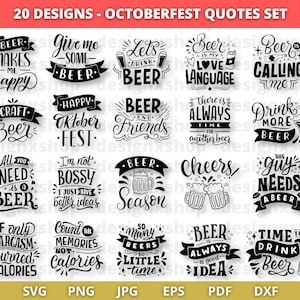 Pacote Oktoberfest Svg, Cerveja Svg, Beer Dad Svg, Camisa de Cerveja Svg, Bebida Svg, Citações de Cerveja Svg, Álcool Svg, Arquivos de Corte para Cricut, Silhueta