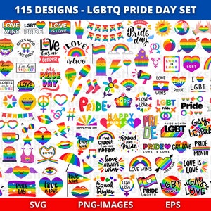 Paquete SVG LGBTQ, SVG LGBT, SVG de orgullo, SVG de orgullo gay, SVG de citas LGBT, SVG de arcoíris, SVG gay, Archivo digital, Archivos SVG PNG de descarga instantánea