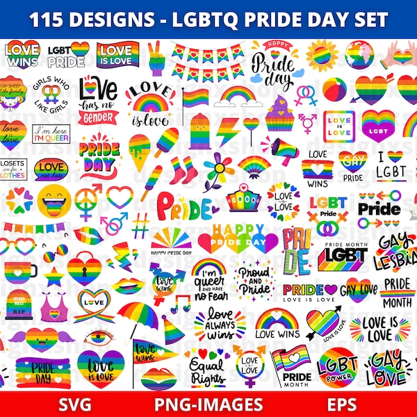 LGBTQ SVG Bundle, LGBT svg, Pride svg, Gay Pride svg, lgbt quotes svg, rainbow svg, Gay svg, Digital File, Instant download Png Svg Files