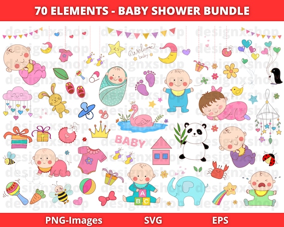 Baby Svg Bundle, Baby Shower Svg, Newborn Svg Bundle, Baby Footprints Svg, Baby Shower Clipart, Baby clipart, Baby Boy svg, Baby Girl SVG