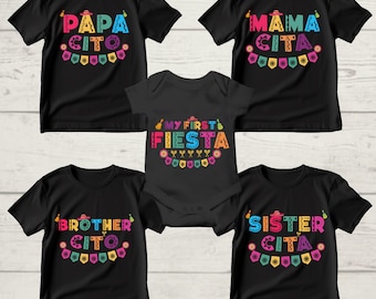 Cinco de Mayo Family Matching Shirt, Fiesta Group Matching Shirt, Mexican Fiesta Shirt, My First Fiesta Shirt, Family Fiesta Birthday Shirt