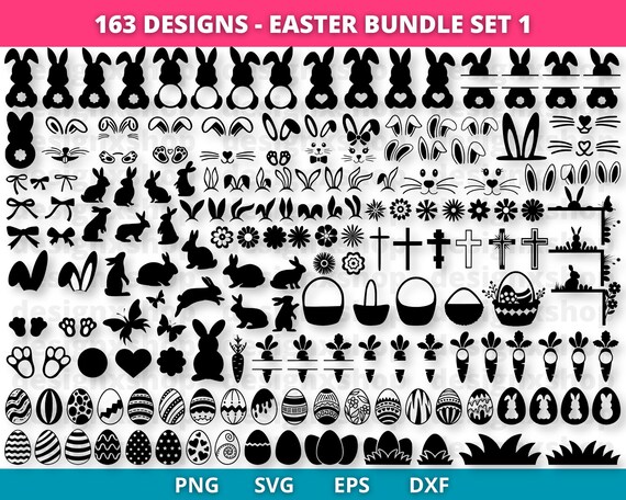 Easter SVG Bundle, Easter Bunny SVG, Spring Svg Bundle, Happy Easter Svg, Easter Svg, Easter Bunny Svg, Bunny Ears, Easter Bunny Shape Svg