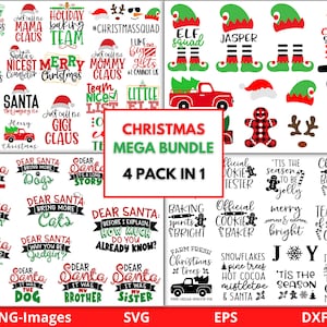 Christmas SVG Mega Bundle: Holiday Quotes, Clip Art (Digital Download)