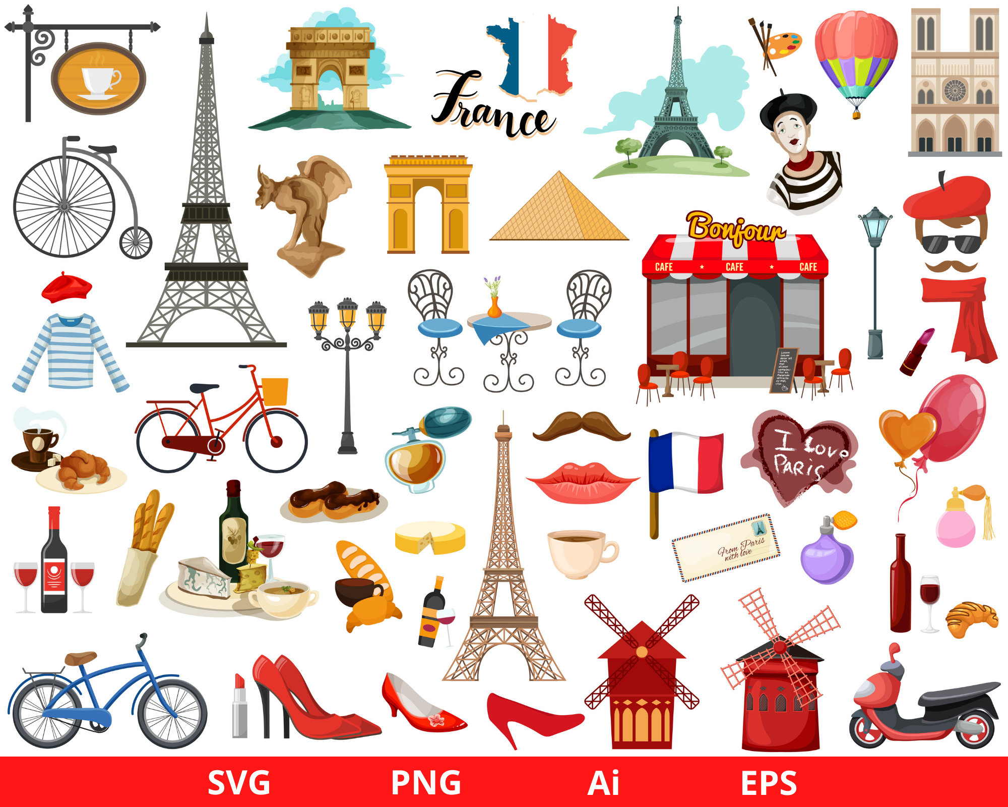 I Love Paris Clip Art