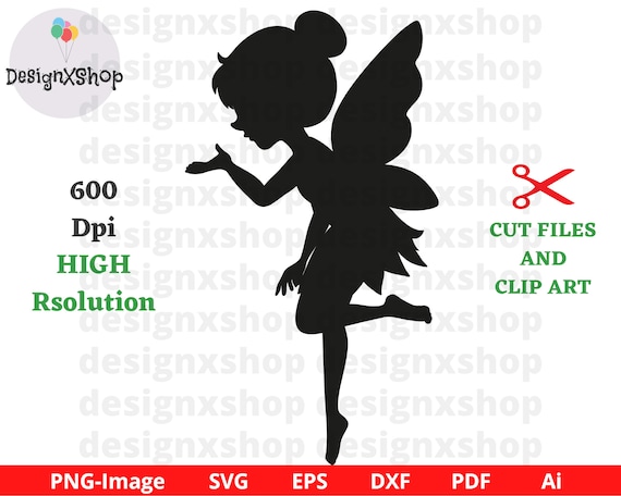 fairy silhouette svg, faries svg, fairy silhouette cut files and clip art, cute fairy png, Digital Download svg / eps / pdf / dxf / png