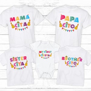 Cinco de Mayo Familie passendes Shirt, Fiesta Gruppe passendes Shirt, mexikanisches Fiesta Shirt, mein erstes Fiesta Shirt, Familien Fiesta Geburtstag Shirt