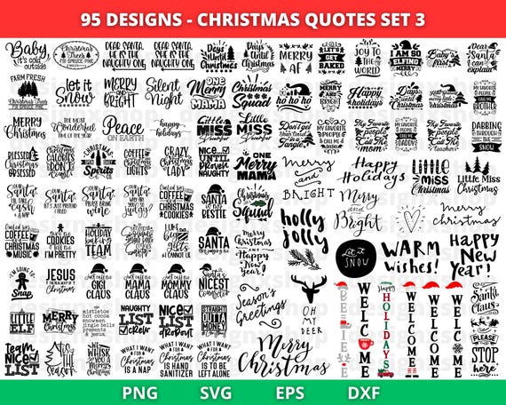 Christmas Svg Bundle, Christmas Quotes Svg Bundle, Christmas Signs Svg, Christmas Ornaments, Winter SVG, Holiday SVG, Funny Christmas svg