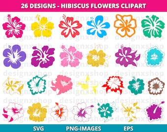 Hibiscus Flower SVG, Tropical Floral Cut File (instant Download) - Etsy