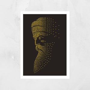 Guru Nanak Dev Ji Art Print, Dotted Art Print, Sikhism, Ik Omkar, Religion, Sikh Art, Guru Nanak Art Digital Download SVG, JPG and PDF Files Colored