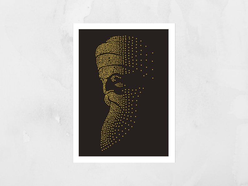 Guru Nanak Dev Ji Art Print, Dotted Art Print, Sikhism, Ik Omkar, Religion, Sikh Art, Guru Nanak Art Digital Download SVG, JPG and PDF Files Colored