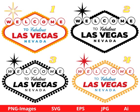 Las Vegas Signs Digital Clip Art for Scrapbooking Card Making 