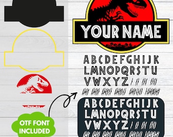 Jurassic Park SVG File, Dinosaur SVG, Jurassic World Park, Dinosaur, Jurassic Park Clipart, Jurassic Font Svg, Jurassic Park Cut File