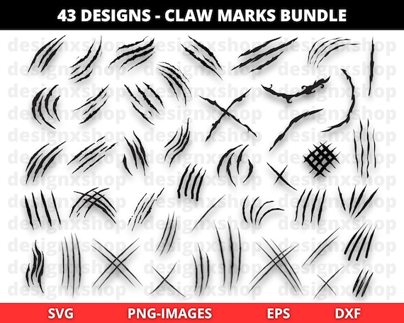 Claw Marks SVG, Scratches Svg, Scratch Marks svg, Cat svg, Dinosaur Claws svg, Jurassic Svg, Claw marks clipart, Cricut, Silhouette Cut File