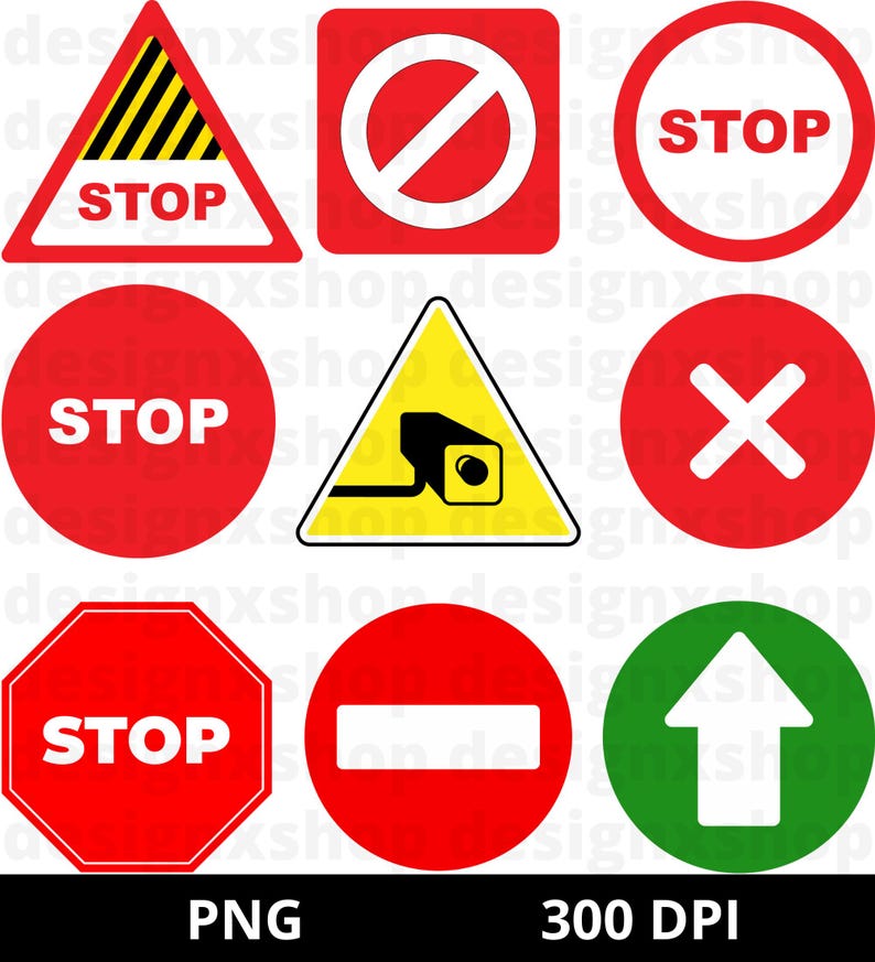 Do Not Touch Signs Bundle: Prohibited Symbols SVG PNG (digital Download ...